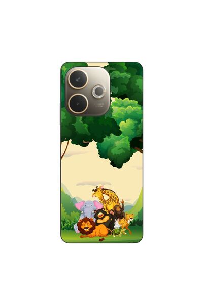 OEM Husa compatibila cu Oppo A5 Pro Silicon Gel Tpu Model Jungla cu Animale