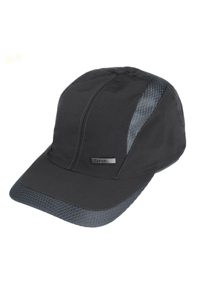 OEM Gray Cap with Mesh Metal Badge "SPORT" for Men