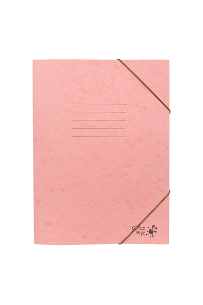Zumzeria Peach-Colored Cardboard Folder with Elastic 25.5x34.5cm