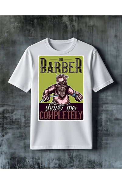 COMVİCHO Mr Barber Tras Printed Oversize T-Shirt