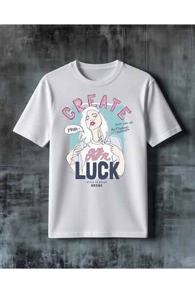 COMVİCHO Create Greate Kiz Gucu Printed Oversize T-Shirt