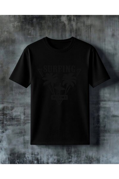 COMVİCHO تي شيرت كبير الحجم مطبوع عليه surfing miami
