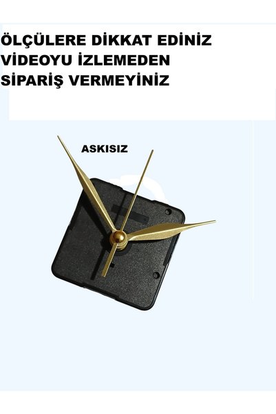 CNR SHOP Saat Mekanizması 14 MM ŞAFT BOYU Sessiz Çalışır Akar Küçük Boy Akrep...