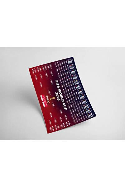 Boomah Accessories 2026 FIFA World Cup Match Schedule Poster A3 Size ( PRINT ...