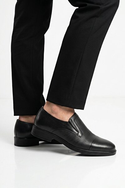 Aspor Black Genuine Leather Men's Classic Shoes