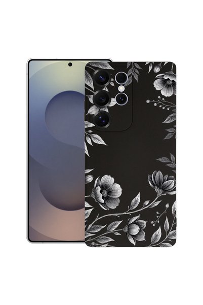 bestcase Husă TPU Ultra Subțire pentru Samsung Galaxy S26 Ultra, Negru Floral...