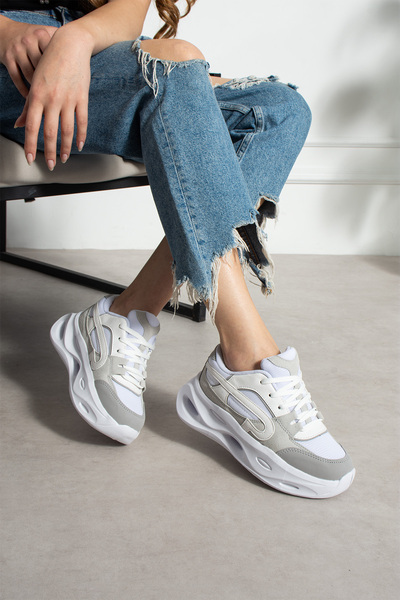 pasyone White Women's Sneaker Casual High-Style Shoes