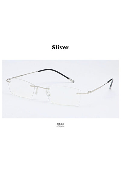 Choice20 نظارات قراءة رجالية بدون إطار +100 SLIVER، نظارات طبية بدون إطار مضا...