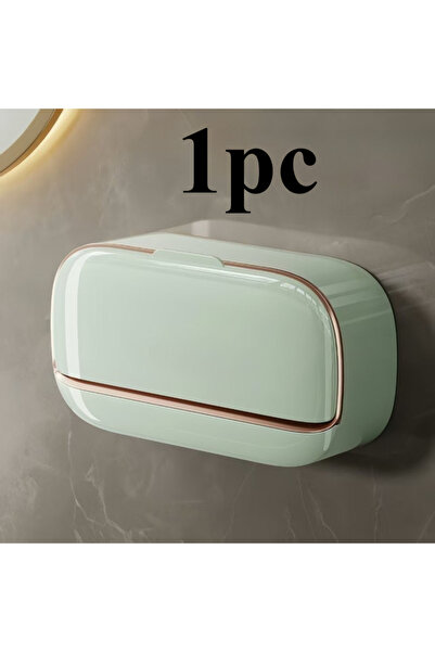 Choice 1pc green Elegant Wall-Mounted Shower Soap Dish with Drainage,No Drill...