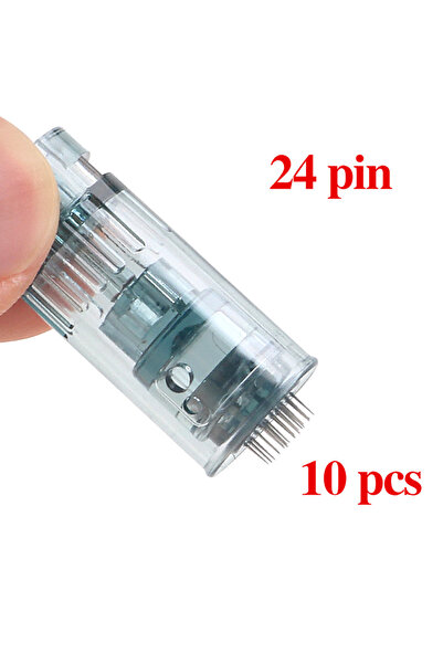 Choice12 10 قطع من إبر M8 ذات 24 سن لجهاز Dr Pen M8، إبر بديلة دقيقة للوخز با...