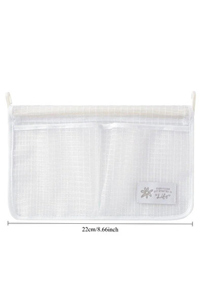 Choice1 white 1pc Refrigerator Hanging Mesh Bag Double Compartment Storage Me...