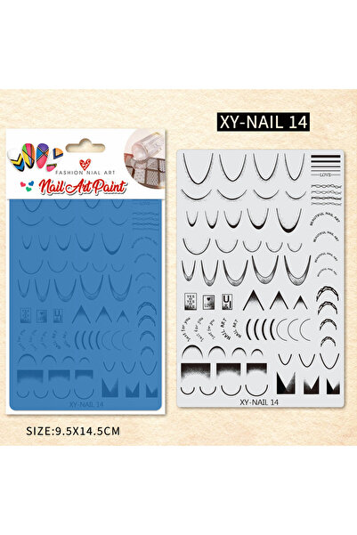 Choice33 14 YYM ألواح ختم الأظافر بأنماط متنوعة، تصميمات زهور وفيونكات وقلوب،...