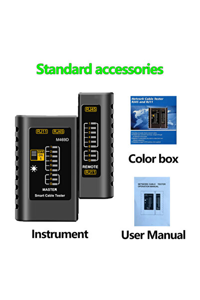 Choice جهاز تحليل شبكات احترافي M469D، جهاز اختبار كابلات الشبكة المحلية RJ45...