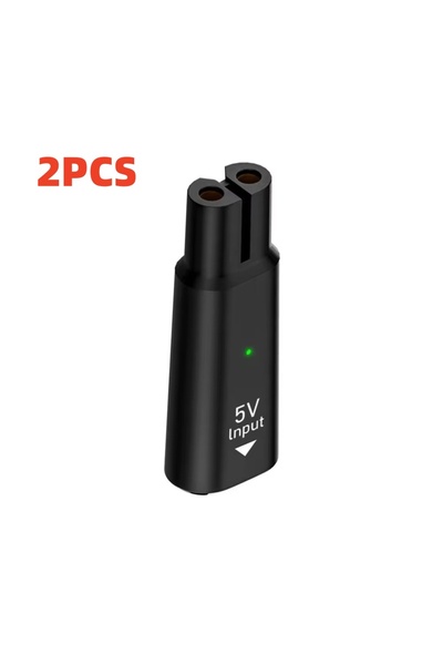 Choice1 2PCS Black 5V Type-C Shaver Adapter Charger Converter for Philips One...