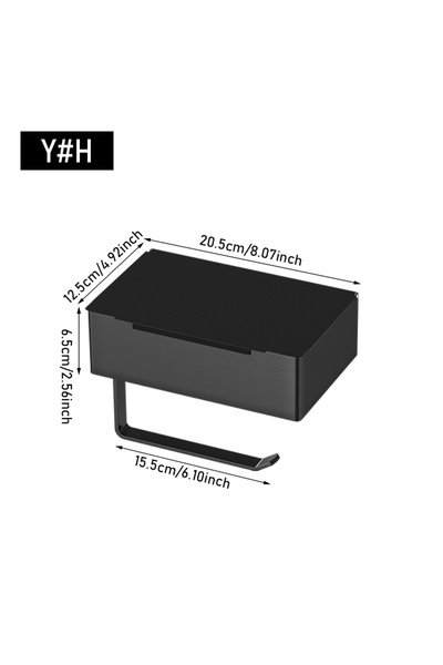 Choice1 black-Y-H Non drilling toilet paper holder, bathroom privacy tissue b...
