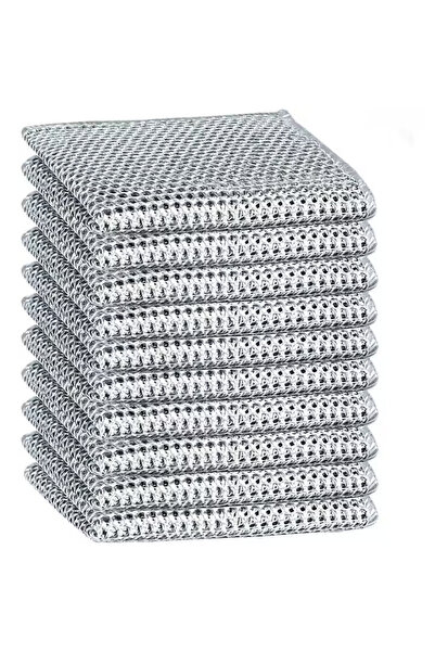 OEM Set of 10 double-layer cloths made from abrasive fiber for dishes, 20 x 2...