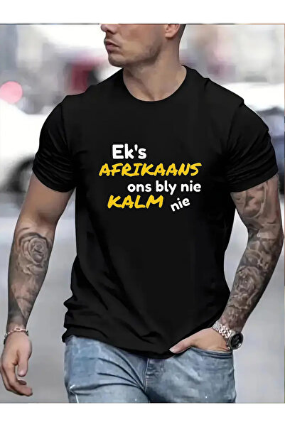 yiou trendy clothing Men's Afrikaans-language energetic declaration personali...