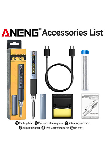 Choice3 ANENG Silvery pro ANENG SL108 96W Soldering Iron Kit PD QC Adjustable...
