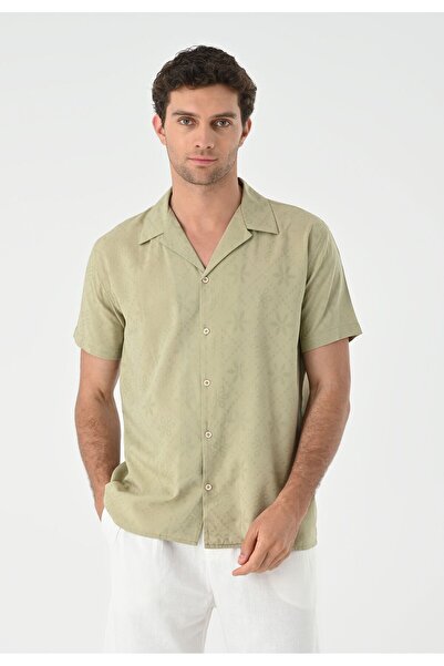 S13 Store Apaş Collar Woven Patterned Shirt
