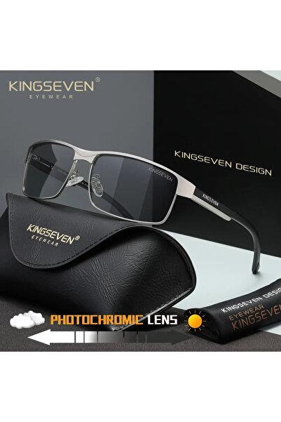 Choice6 نظارات شمسية مستقطبة فضية اللون من KINGSEVEN للرجال، مضادة للوهج وحما...