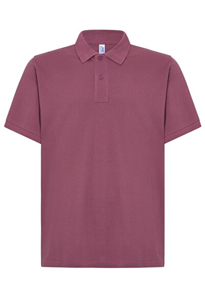 JHK Tricou polo bărbătesc Milan, bumbac 100%, mov prăfuit