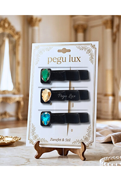 pegu baby collection Set de 3 agrafe de păr din catifea, mici, mini, luxoase,...