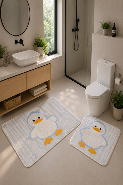 GECE HOME Digital Non-Slip Washable Double Bath Mat Bathroom Rug 40X60 + 60X1...