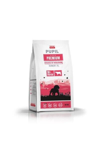 Pupil PREMIUM JUNIOR XL bogat în carne de vită 12kg