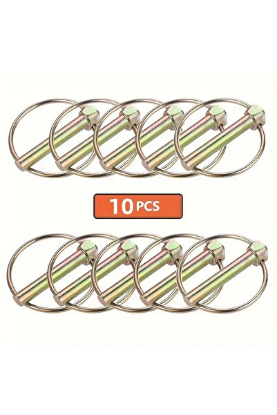 Choice 10PCS Pin with Ring Heavy Duty Safety Fixing Locking Pins for Farm Tra...