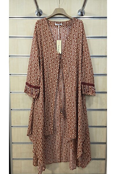 Park Moda Patterned Long Cap Kimono Kaftan 100% Cotton
