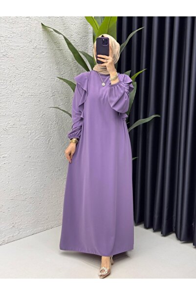 TARZ-I HAS BUTİK Mürdüm Canan Elbise Tesettür Giyim