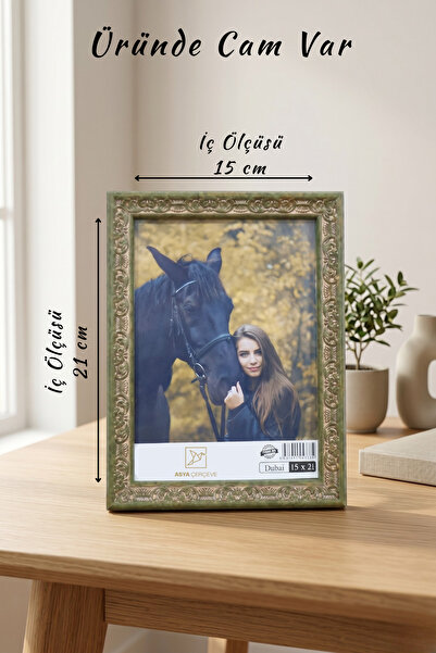 Asya Çerçeve Ottoman Motif Series 15X21 cm Photo Frame with Glass and Stand D...