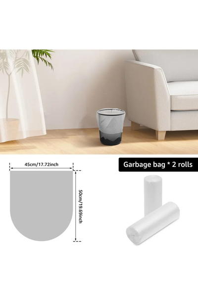 Choice 2rolls 100pcs 2 Rolls Clear White Trash Bags 100Pcs Household Kitchen ...