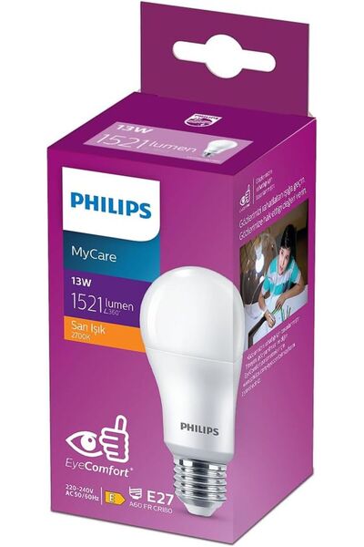 Philips 13W - 100W MYCARE LEDBULB LED AMPUL E27 2700K 929002306844