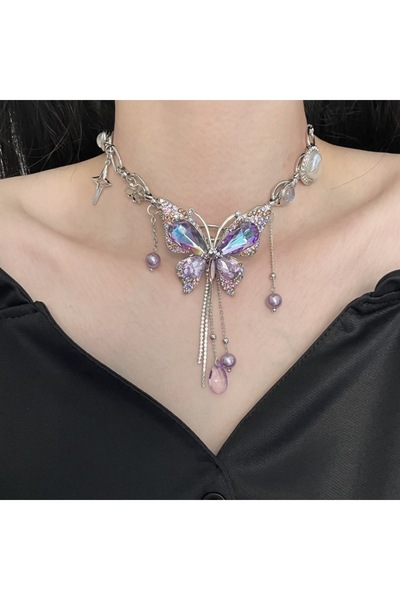 Choice Purple Dreamy Purple Crystal Butterfly Charm Star Heart Flower Pearl T...