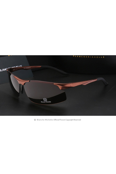choice2 brown brown 2024 Aluminum Magnesium Men Sunglasses Polarized Sports D...