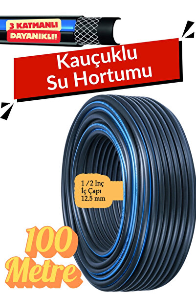 KAYRA LEATHER CRAFT Termo Kauçuklu Bahçe Hortumu 100 Metre Dayanıklı 3 Katlı ...