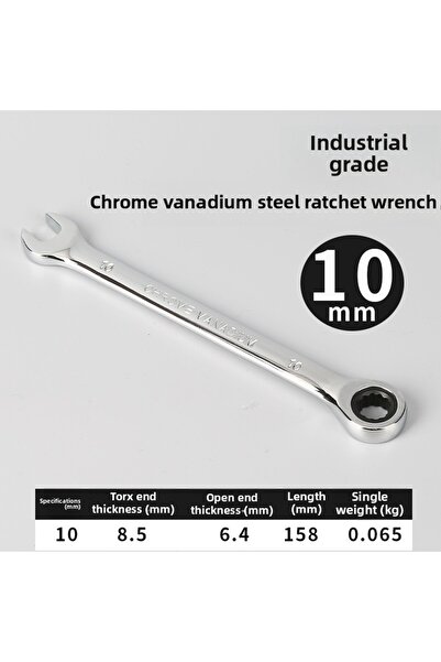 choice2 10mm 6/7/8/9/10mm Universal Spanner Metric Ratchet Combination Save L...