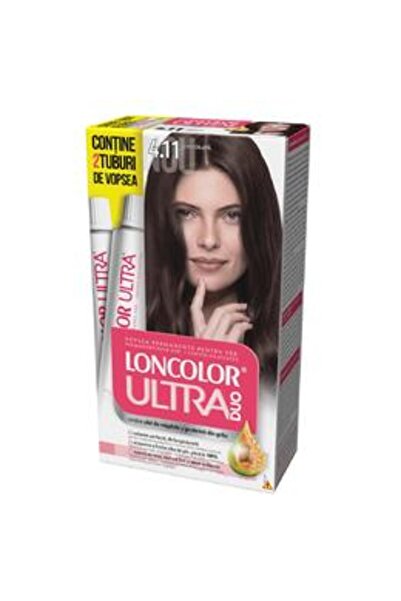 Loncolor Vopsea Permanenta pentru Par Ultra Max, nuanta 4.11 ciocolata