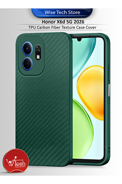 Wtech Honor X6d 5G 2026 TPU Carbon Fiber Texture Case Cover