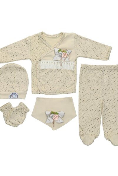 Minimio Kids 5-Piece Premium Flower Basket Embroidered Baby Girl Set