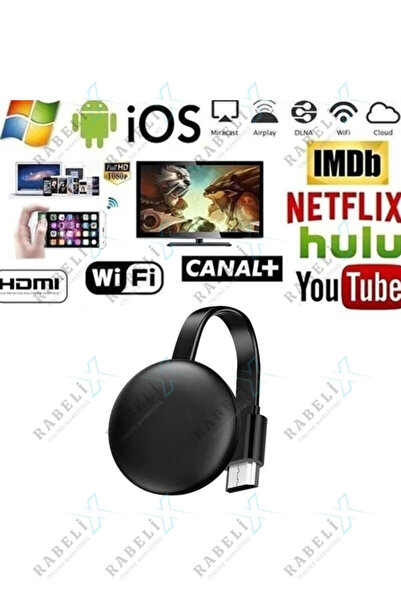 Rabelix Online Marketing 4K HDMI WiFi Dongle–Kablosuz Ses Ekran Yansıtıcı | H...
