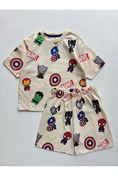 Panfilia 100% Cotton Short Sleeve Children's Pajama Set with Shorts