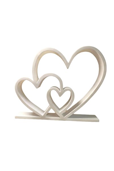Choice1 White Heart Sculpture Valentine Gift Art Minimalist Black White Moder...