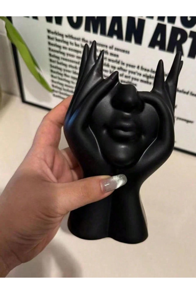 Choice1 black 1pc Handmade Creative Human Body Art Makeup Brush Holder - A Un...