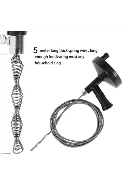 Choice1 5M 3M Auger Clog Remover Tool Kitchen Drain Pipe Sewer Unblocker Hair...
