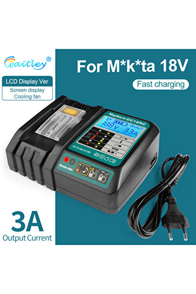 Choice1 EU LCD Display Ver Waitley DC18RC Charger for Makita 14.4V 18V Power ...
