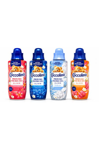 Yumoş Coccolino Çamaşır Parfümü Deneme Paketi – Sıvı Çamaşır Parfümü 4 x 340 ml