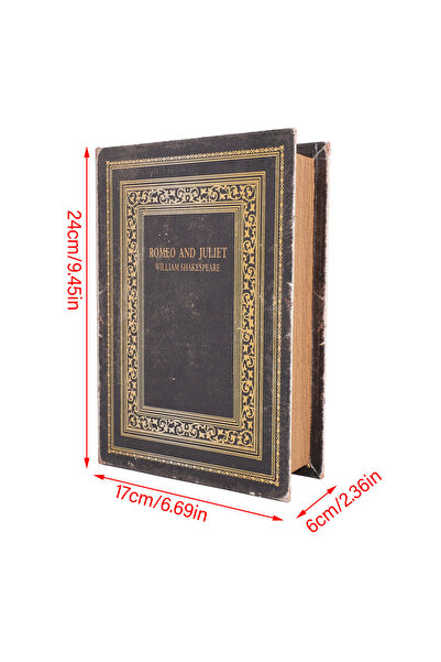 Choice As Picture Decorative Book Box Wood Leather European Vintage Book Shap...