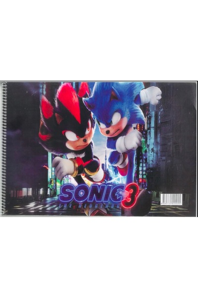 Deniz Oyuncak SONIC 25*35 SPRELLİ 15 SAYFA RESİM DEFTERİ